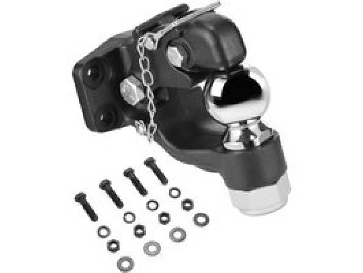 VEVOR Bolzenhaken, 13605 kg, Anhängerkupplungs-Empfängerhaken-Kombination 2-5/16-Zoll-Kugelkopf, passend für 6,35-7,62cm große Lünettenringe mit Montagesatz, schwarze Pulverbeschichtung