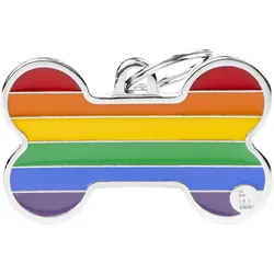 Myfamily MyFa tegn rainbow, ben XL (XL, Hund), Halsband + Leine