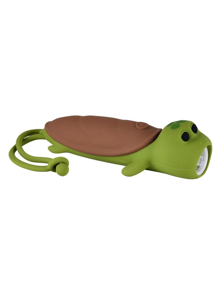 Winkee Taschenlampe ''Schildkröte'' in Grün/ Hellbraun - (L)17,5 cm - onesize