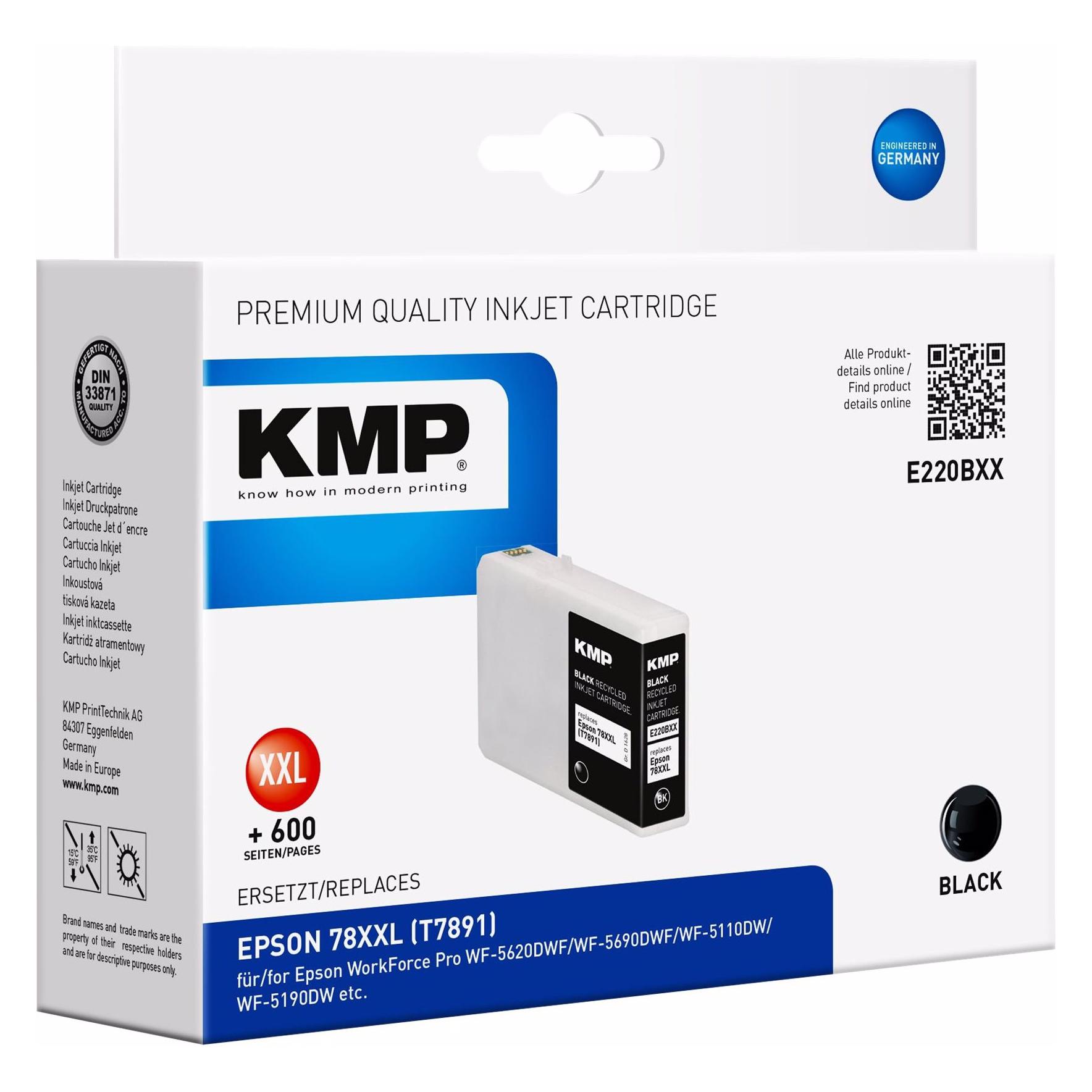 KMP E220BXX - 80 ml - Hohe Ergiebigkeit - Schwarz (BK) (1628,4201)