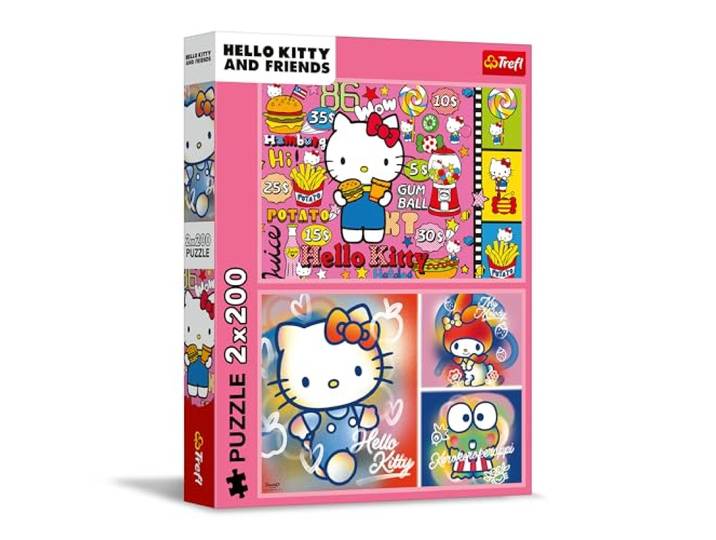 Trefl - Puzzels 2x200 Stukjes, Hello Kitty en vrienden, Hello Kitty