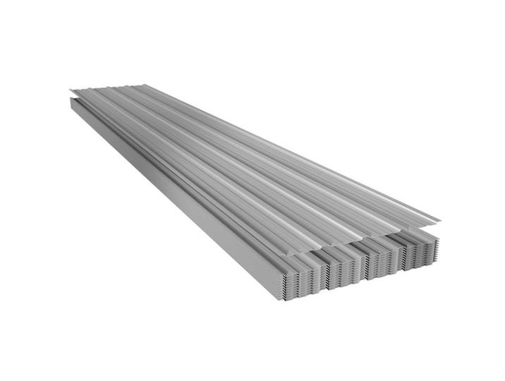 PROFILBLECH Grau 129x45 cm 12er-Set