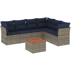 vidaXL, Gartenlounge, Nagenbach (3x Eckteil + Tisch + 3x Mittelteil)