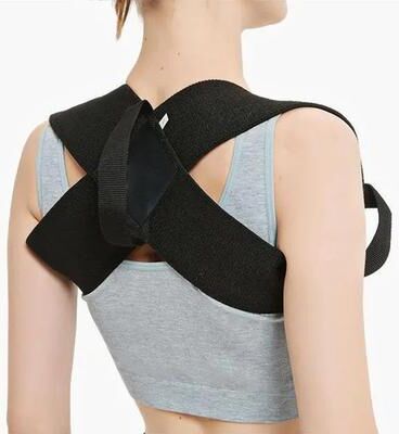 Uplifted Trends Adjustable Posture Corrector Belt For Back Shoulder & Spine Support Reshape Your Body For Comfort And Performance black s