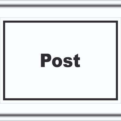 HB-Druck Post Schild mit Text Annahme Brief Paket waagerecht A4 (210x297mm)