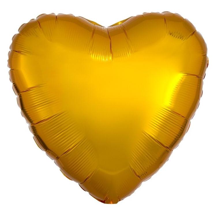 Magni Folienballon Herz 43cm gold-metallic (5x) (9914075)
