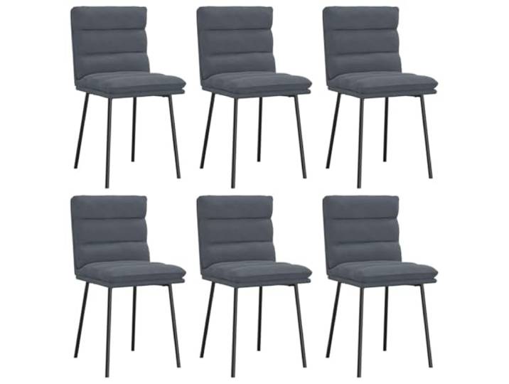 Coespram Esszimmerstühle 6er Set Dunkelgrau Polsterstuhl Samt Ergonomische Küchendesign Stühle mit Schaumstoffpolsterung für Wohnzimmer, Küche und Schlafzimmer geeignet.