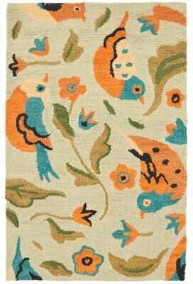 SAFAVIEH Handmade Blossom Wilma Modern Floral Wool Rug