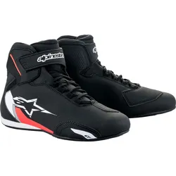 Alpinestars Sektor, Schuhe - Schwarz/Weiß/Neon-Rot - 7