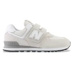 New Balance Unisex für Kinder. PV574V1 574 Hook & Loop Sneaker, grau (33.5), Wohnung, Klettverschluss, Sportlich, Kinderbekleidung