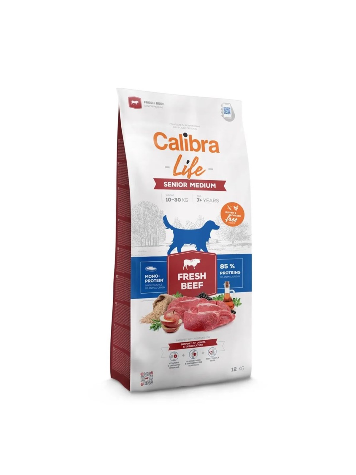 Calibra Life Senior Medium Frisches Rindfleisch - Trockenfutter für Hunde - 12kg