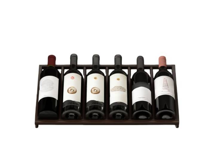 Freistehendes Metall Weinregal Für Arbeitsplatte Oder Tisch Schräger Weinflaschenhalter Aus Matt Lackiertem Rostbeständigem Stahl Barzubehör Zur Aufbewahrung In Küche Esszimmer Oder Ecke(Copper,52cm)