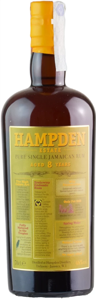 Hampden Estate Jamaican Pure Single Jamaican Rum 8 Anni 0.7L
