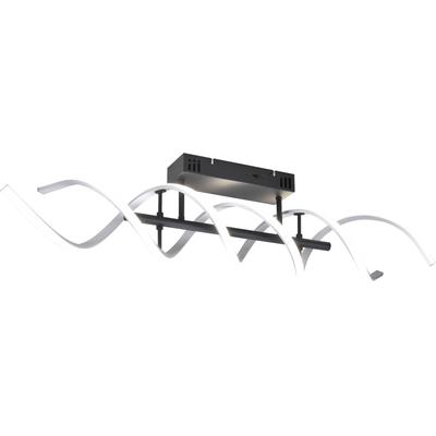 TRIO LEUCHTEN LED Deckenleuchte "Sequence", grau (aluminiumfarben), 1, H: 20,5cm, 1 Stk., Leuchten, Deckenlampe dimmbar, Lichtfarbe einstellbar, 5000 Lumen LED 41W, LED Deckenleuchte