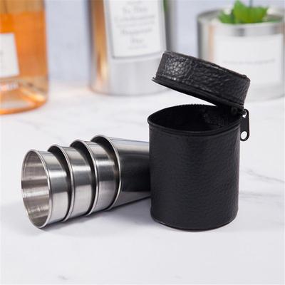 Discount Dollar Deals 6Pcs Travel Stainless Steel Cups Mini Set, Outdoor Portable Drinkware Case, Whisky Wine Glasses 6Pcs Travel Stainless Steel Cups Mini Set, Outdoor Portable Drinkware Case, Whisky Wine Glasses