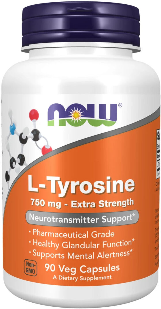 Now L-tyrosine 750 Mg 90 Caps