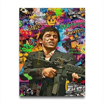 Uplift Treasures 80s Gangster Graffiti Canvas Wall Art e 15.75 23.62 In Unframed