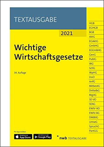 Wichtige Wirtschaftsgesetze (NWB Textausgabe) - Preis vom 11.10.2026 03:10:56 h