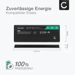Subtel Akku für Apple MacBook 13 - A1181 - Mid 2007, - - Late 2006, - - Early (4800 mAh), Notebook Akku, Schwarz