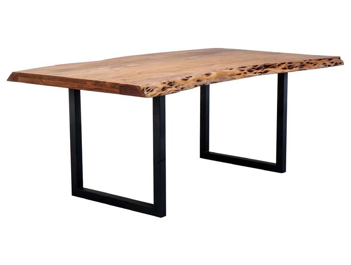 Esstisch Baumkantentisch 140 x 90 cm Akazie lackiert massiv - TICO