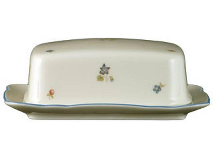 Seltmann Weiden Butterdose Marieluise 30308, Creme, Keramik, Blume, Küchenzubehör, Vorratsbehälter, Butterdosen