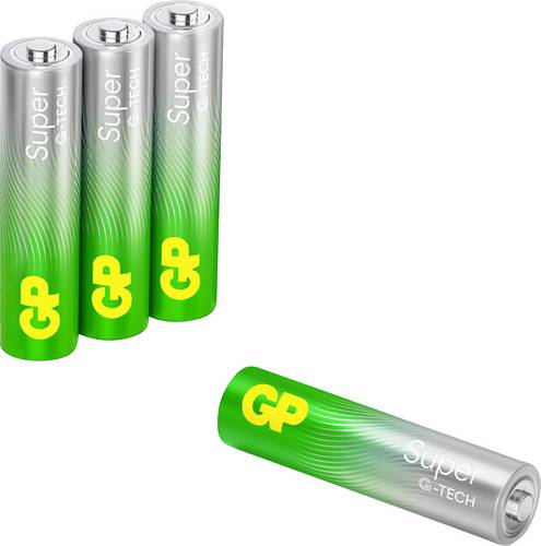 GP GPSUP24A224C4 Micro (AAA)-Batterie Alkali-Mangan 1200 mAh 1.5V 4St.