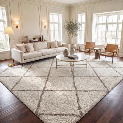 SAFAVIEH Hudson Shag Estella Diamond Trellis 2-inch Thick Rug