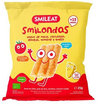 Smileat Smilondas Snack Bio Milho e Grão de Bico +15M 25 gr