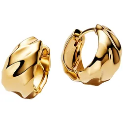 Pandora 263874C00 Damen Scharnier-Creolen Wellig Goldfarben