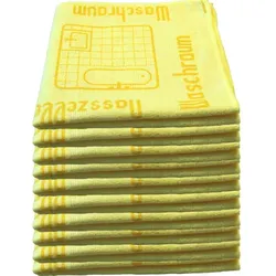 Mikrofasertuch Mopptex Piktogramm Waschraum Gelb 40 x 40 cm 20er Pack, mit Piktogrammen und Text für Anwendungsbereiche