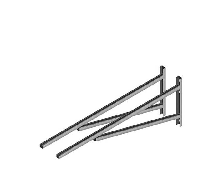 Wandkonsole 1304 mm Länge kürzbar hochwertiger Edelstahl Schornstein Halterung Wand Befestigung Wandstütze Träger