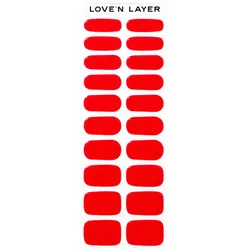 Love'n Layer Solid Lady Red Nail Sticker (20 Stück)