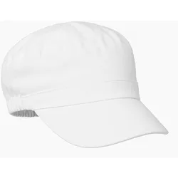 10x Schildmütze aus Polycotton Weiss Einheitsgröße waschbar Schirmmütze Kochmütze Kochhut