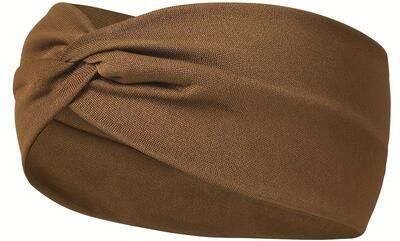 Fusion Finds Comfort Fit Wide Headband Knotted Yoga Headband For Sports, Running & Everyday Style 2