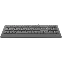 Natec BARRACUDA Tastatur USB QWERTY (US, Kabelgebunden), Tastatur, Schwarz