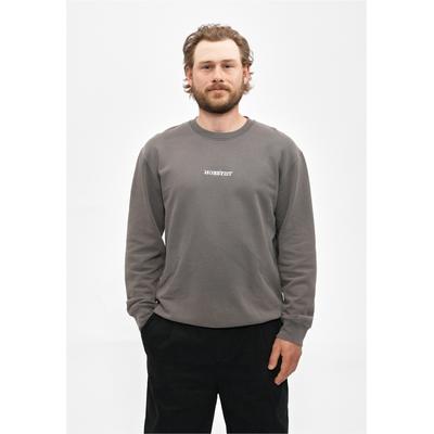 Sweatshirt CLEPTOMANICX "Hobby", Herren, Gr. L, dunkelgrau, 100% Baumwolle, bestickt, normal, Rundhals, Sweatshirts Sweatshirt, mit besticktem Frontlogo