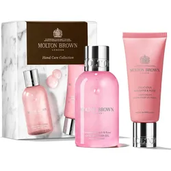 140ml MOLTON BROWN Delicious Rhubarb & Rose Hand Care Travel Set (Hand Gel 100ml + Hand Cream 40ml)