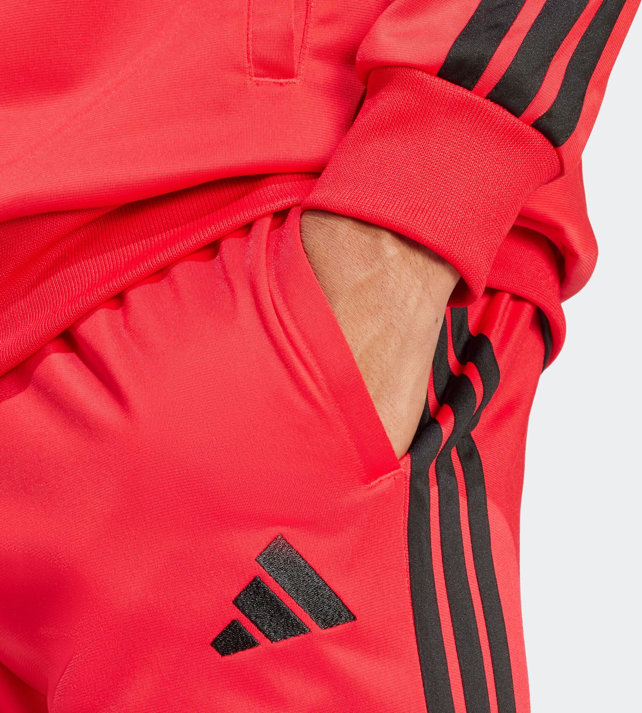 Trainingsanzug ADIDAS SPORTSWEAR "DAYREADY", Herren, Gr. S, rot (pure ruby), Interlock, Obermaterial: 100% Polyester, Sportanzüge Trainingsanzug, für Laufen und sportliche Aktivitäten, zweiteiliges Set pure ruby S