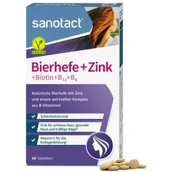 sanotact Bierhefe + Zink + Biotin + B12 + B6 30 g Tabletten