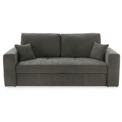 Schlafsofa Toni Stoff Grau Dunkelgrau 161 x 197 cm