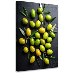 LEINWANDBILD Oliven Früchte 80x120cm