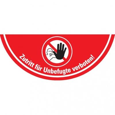 Dreifke® Bodenmarkierung Zutritt für Unbefugte verboten, R10, Bodenmarkierungsfolie, 750x300mm
