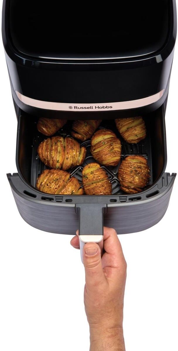 RUSSELL HOBBS Heissluftfritteuse "Fritteuse SatisFry 5.5 l", bronze, schwarz, Fritteusen, Heissluftfritteuse bronze, schwarz Einheitsgröße