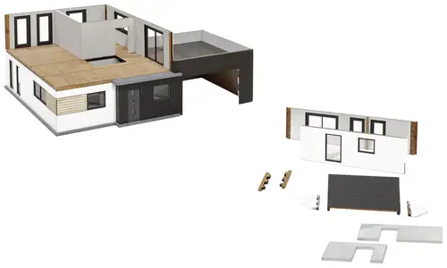 Kibri 38335 H0 Kubushaus Julia im Bau