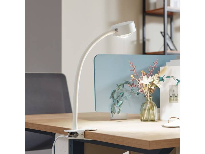 Jyla Klemmleuchte, GX53, weiß matt, Flexarm - Lindby - Wohnzimmer - Modern - Metall - Einflammig