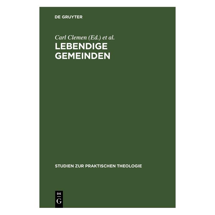 De Gruyter Lebendige Gemeinden (Deutsch, Hardcover) (67772953)