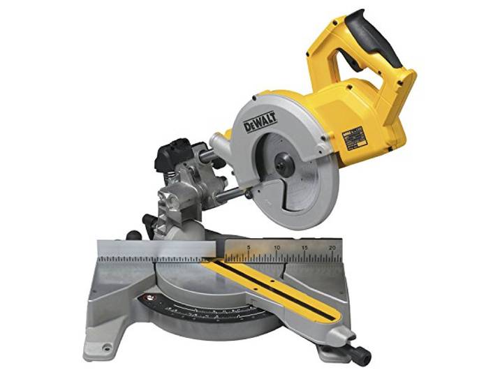 DEWALT - Scie à Onglet Radiale - DWS777-QS - Scie Haute Performance avec Système XPS - Coupe Bois\, Plastique et Aluminium - Inclinaison de la Lame 48° - Lame Ø 216mm - Vitesse 6300tr/min - 1800W