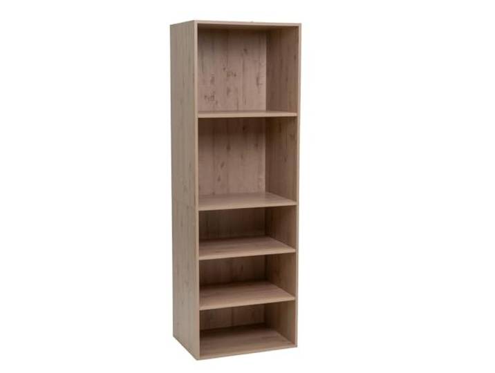 Modularer Schrank mit 5 Böden aus PB in Natur