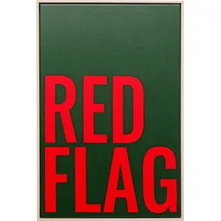 KARE DESIGN Wandbild 40 x 60 cm Red Flag 56791 Grün