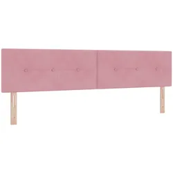 vidaXL LED Kopfteil mit LED-Lichtleisten Rosa 200 cm Polyester